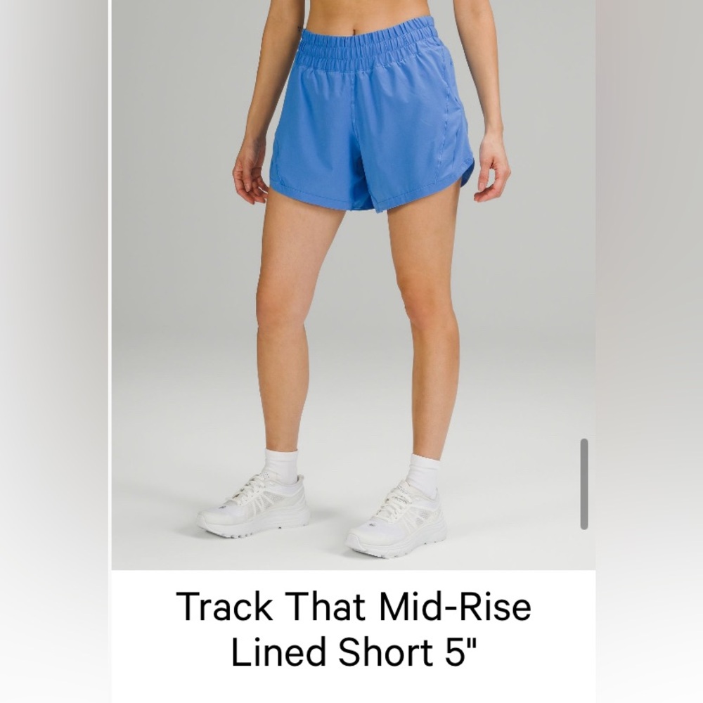 Lululemon Track That Mid-Rise Lined Shorts 5”